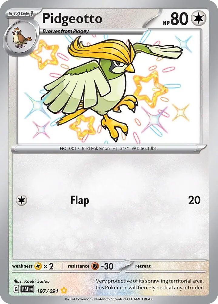 Pidgeotto, Paldean Fates 197/91
