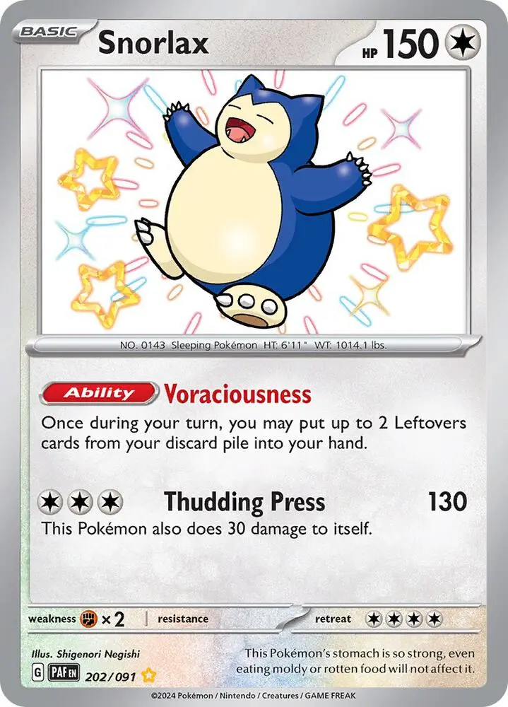 Snorlax, Paldean Fates 202/91