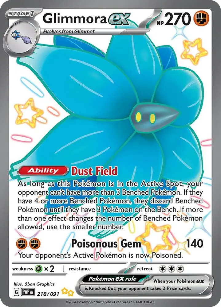 Glimmora ex, Paldean Fates 218/91
