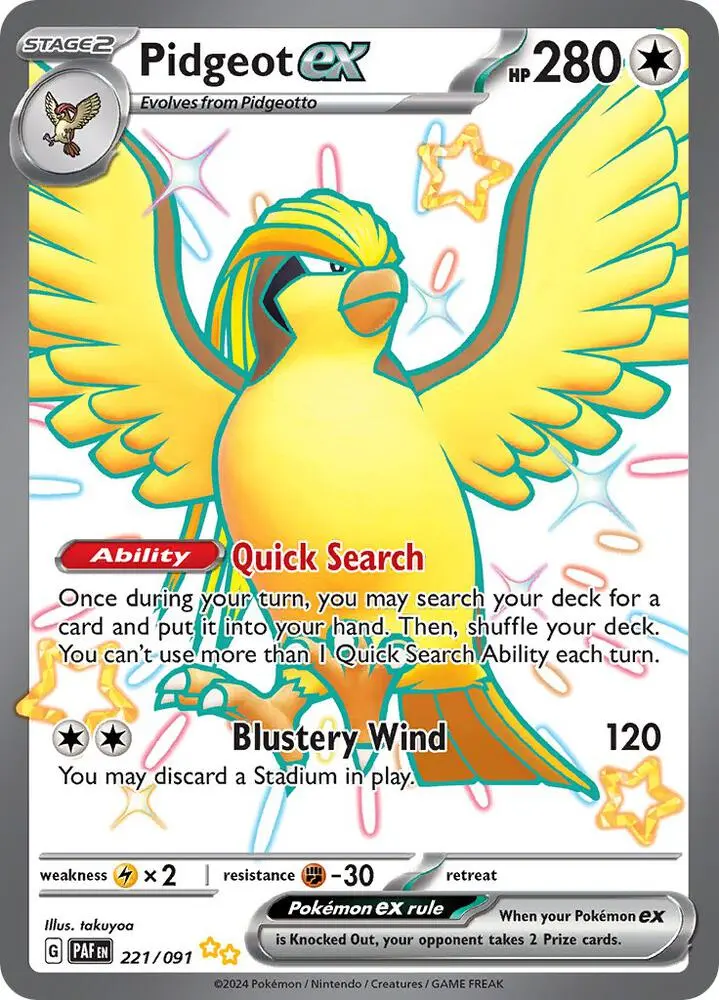 Pidgeot ex, Paldean Fates 221/91