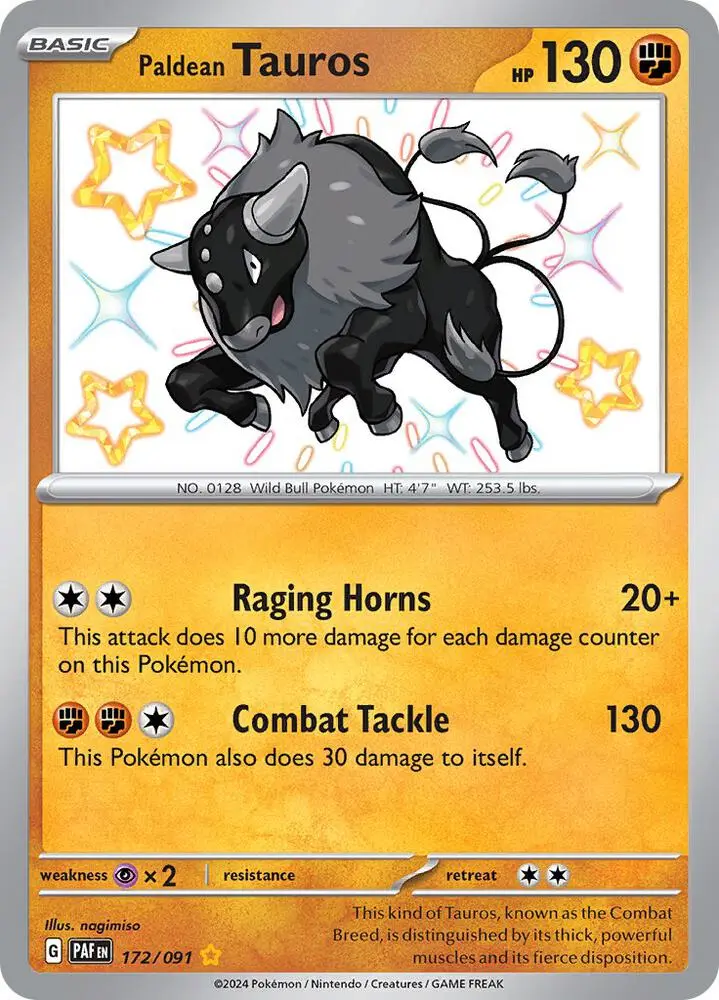 Paldean Tauros, Paldean Fates 172/91