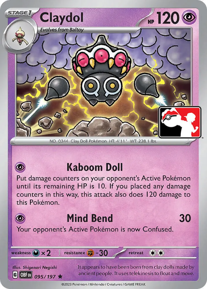 Claydol, Prize Pack Series Cards 095/197