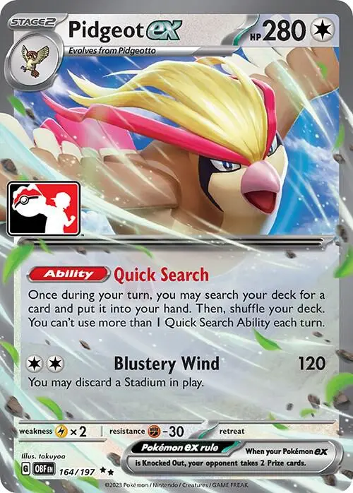 Pidgeot ex, Prize Pack Series Cards 164/197