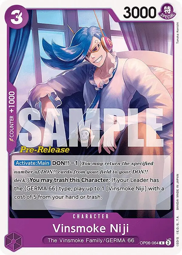 Vinsmoke Niji, Wings of the Captain Pre-Release Cards OP06-064