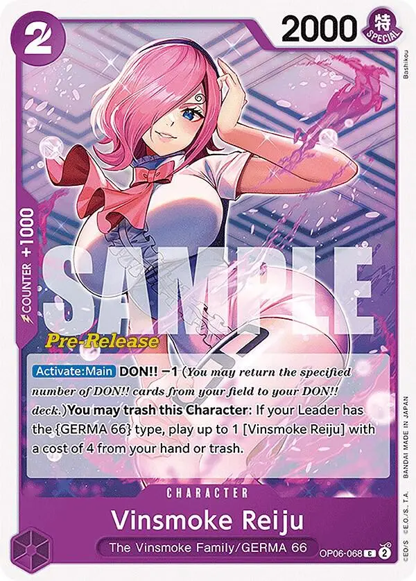 Vinsmoke Reiju, Wings of the Captain Pre-Release Cards OP06-068