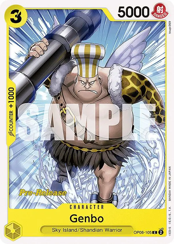 Genbo, Wings of the Captain Pre-Release Cards OP06-105
