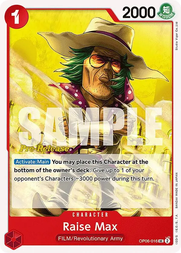 Raise Max, Wings of the Captain Pre-Release Cards OP06-016