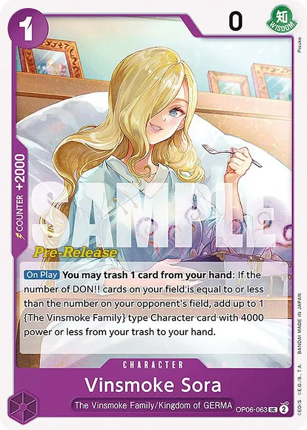 Vinsmoke Sora, Wings of the Captain Pre-Release Cards OP06-063
