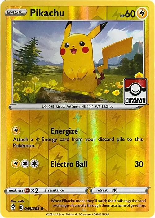 Pikachu, League & Championship Cards 049/203