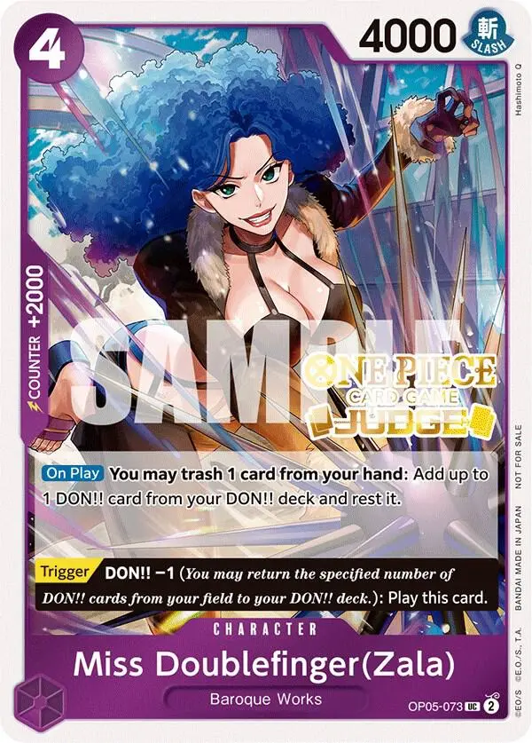 Miss Doublefinger (Zala Judge Pack Vol. 3), One Piece Promotion Cards OP05-073