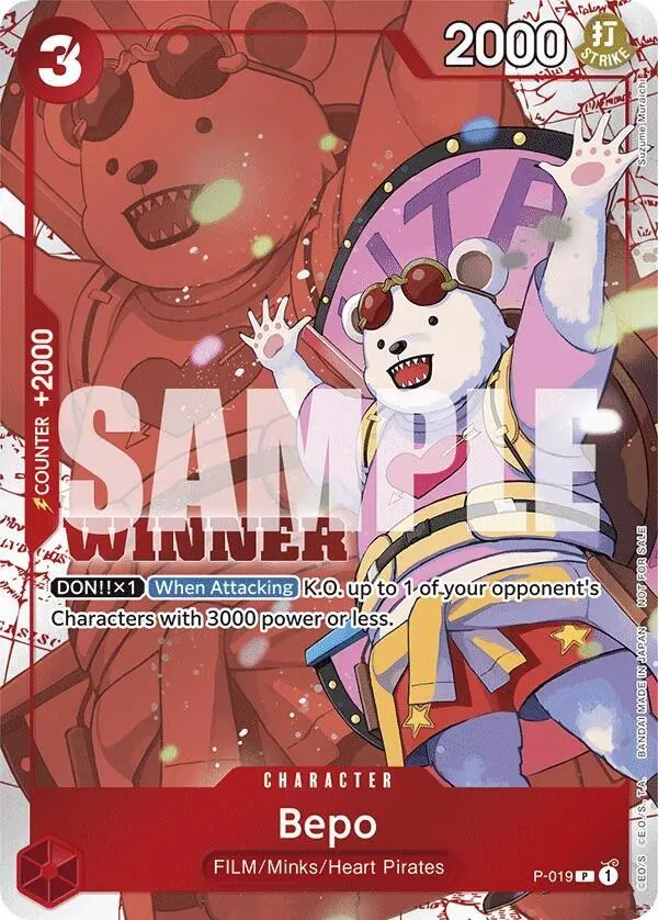 Bepo (Winner Pack Vol. 7), One Piece Promotion Cards P-019
