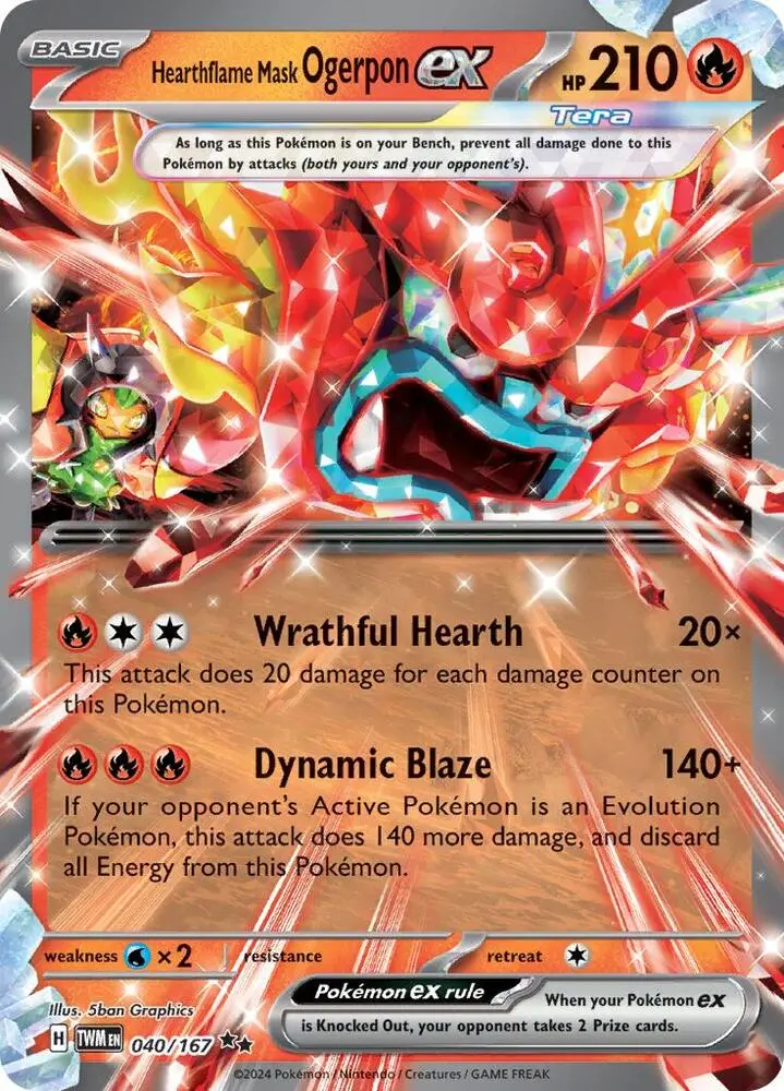 Hearthflame Mask Ogerpon ex, Twilight Masquerade 040/167