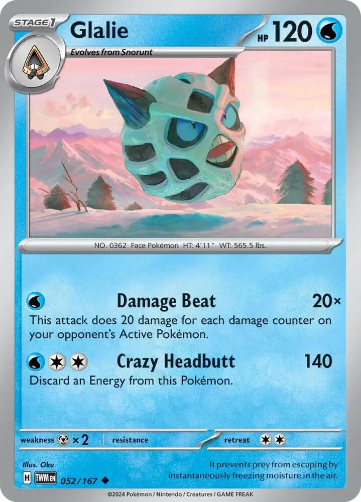 Glalie, Twilight Masquerade 052/167