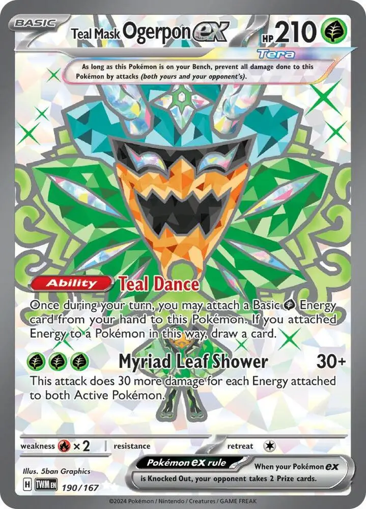 Teal Mask Ogerpon ex, Twilight Masquerade 190/167