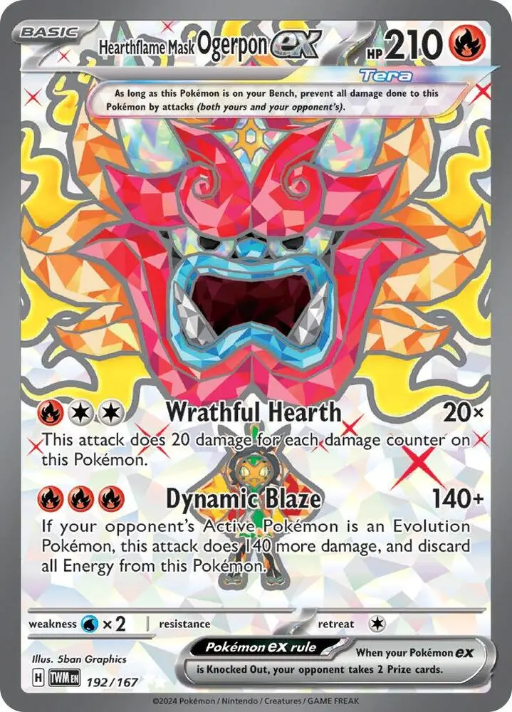 Hearthflame Mask Ogerpon ex, Twilight Masquerade 192/167