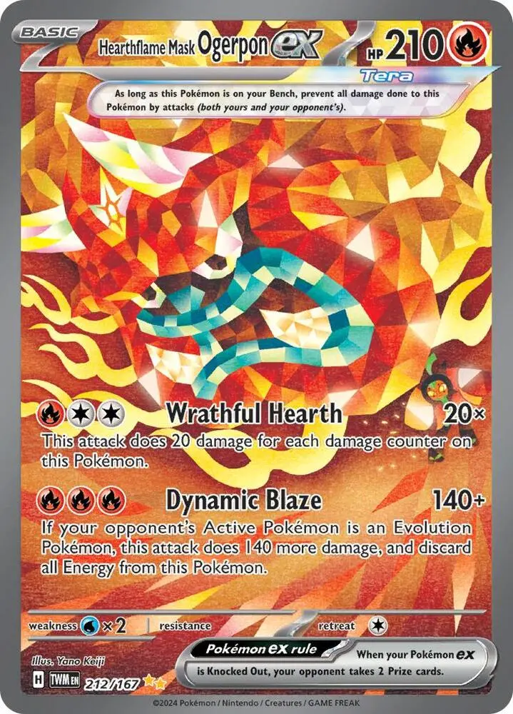 Hearthflame Mask Ogerpon ex, Twilight Masquerade 212/167