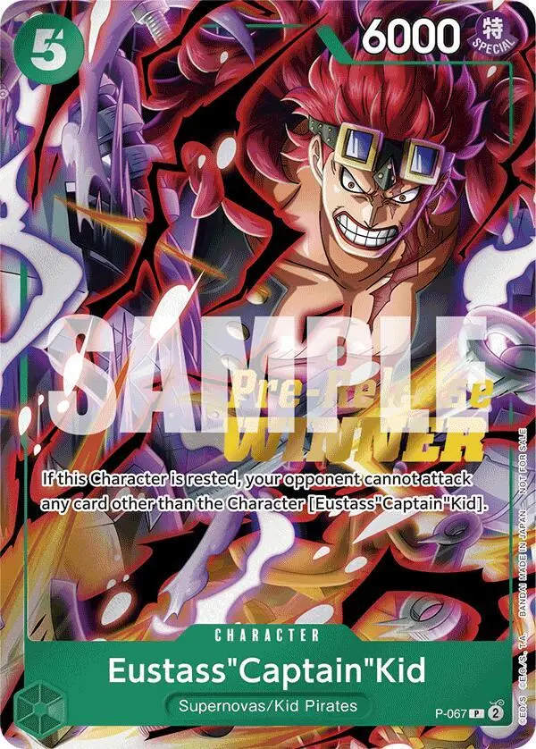 Eustass"Captain"Kid (OP-07 Pre-Release Tournament Winner), One Piece Promotion Cards P-067