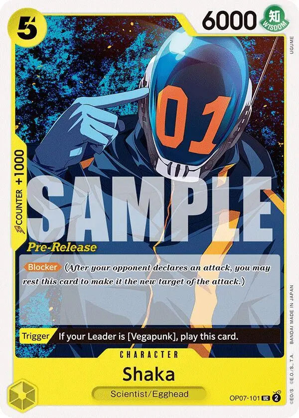 Shaka, 500 Years in the Future Pre-Release Cards OP07-101