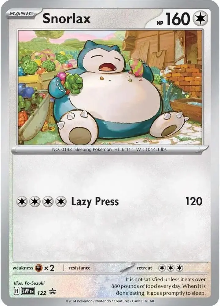 Snorlax, SVP Black Star Promos 122/225
