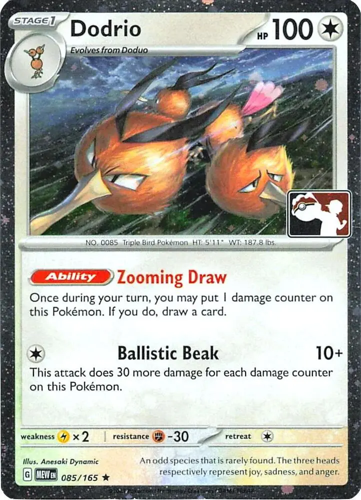 Dodrio, Prize Pack Series Cards 085/165