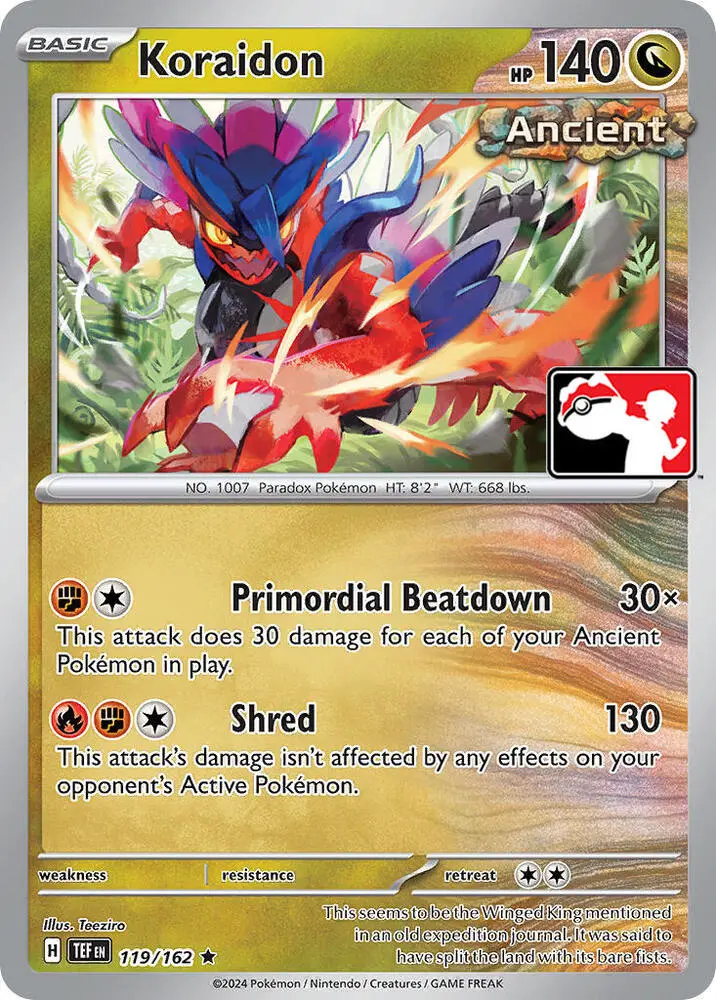 Koraidon, Prize Pack Series Cards 119/162