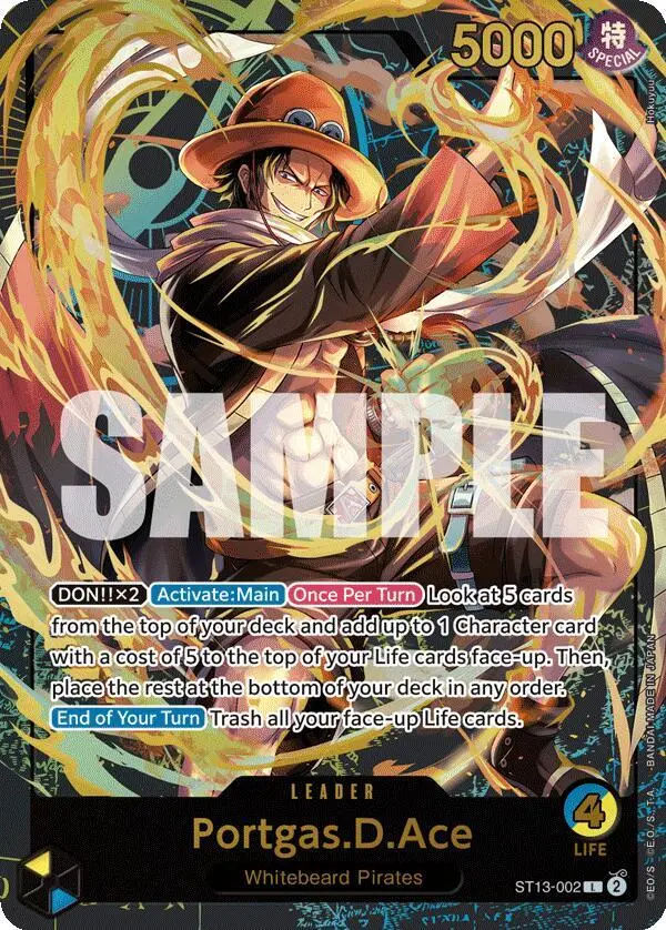Portgas.D.Ace (Premium Card Collection -Leader Collection-), One Piece Promotion Cards ST13-002