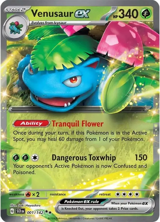 Venusaur ex, Stellar Crown 001/142