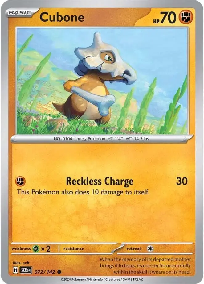 Cubone, Stellar Crown 072/142
