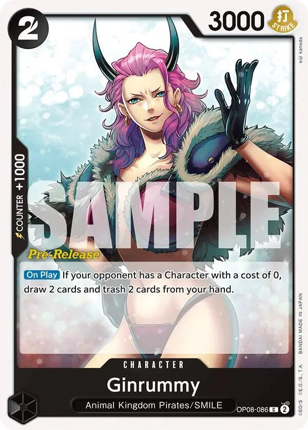 Ginrummy, Two Legends Pre-Release Cards OP08-086