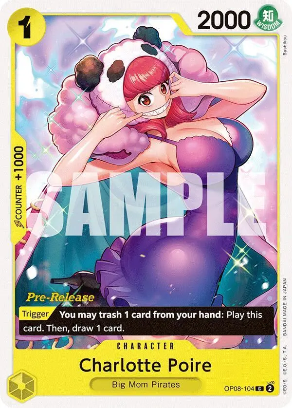Charlotte Poire, Two Legends Pre-Release Cards OP08-104