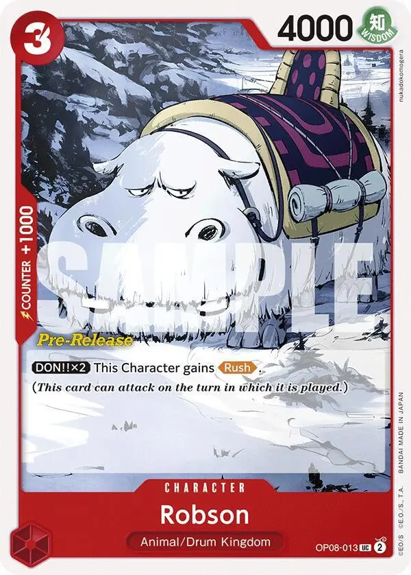Robson, Two Legends Pre-Release Cards OP08-013