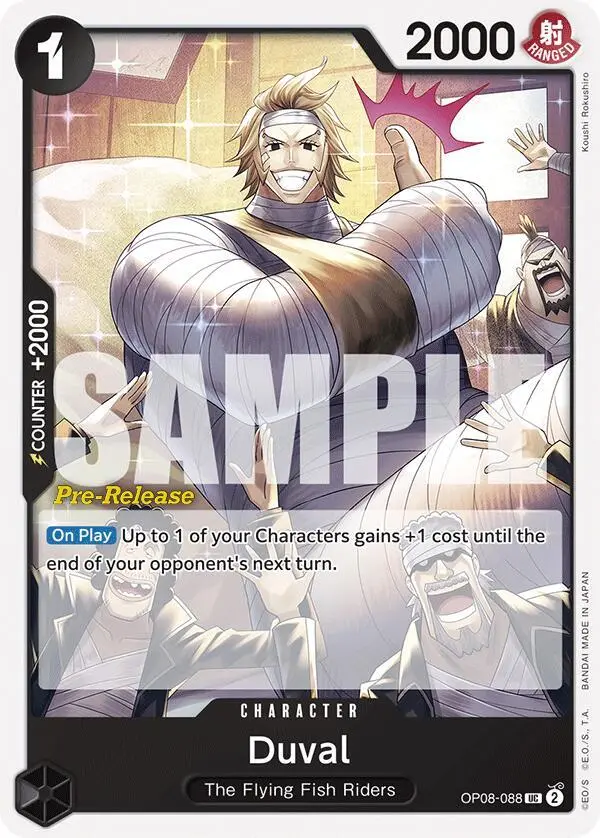 Duval, Two Legends Pre-Release Cards OP08-088