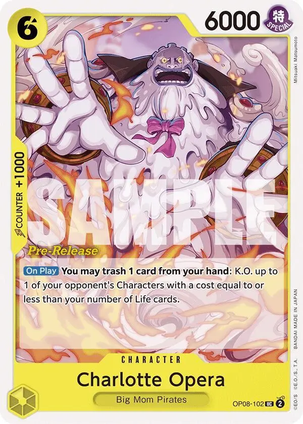 Charlotte Opera, Two Legends Pre-Release Cards OP08-102
