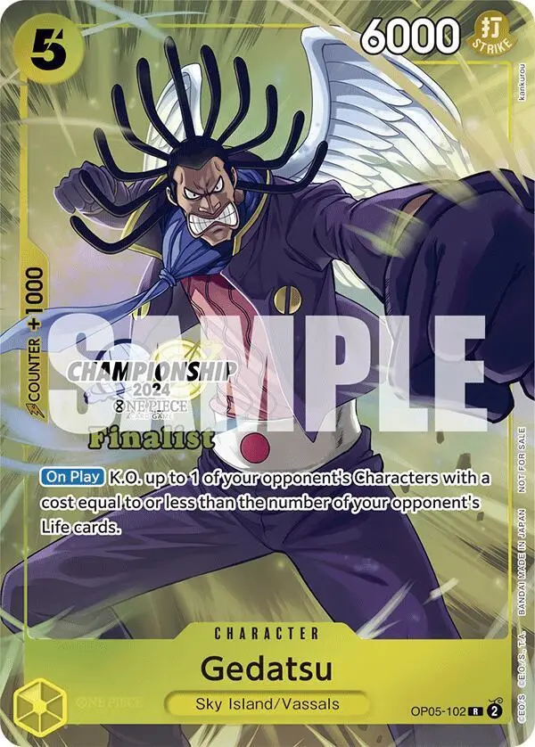 Gedatsu (Championship 2024 Finalist Card Set), One Piece Promotion Cards OP05-102