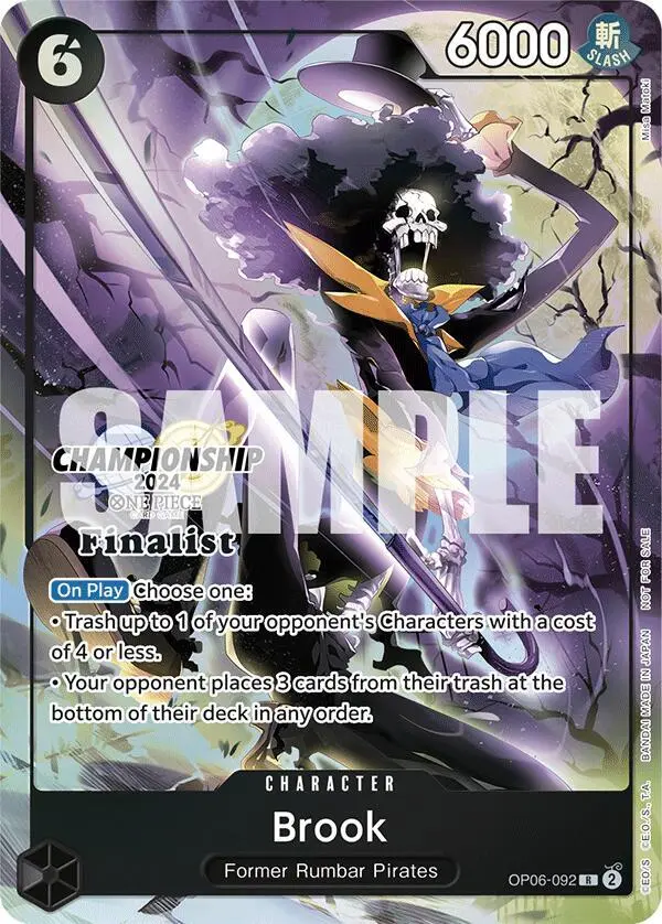 Brook (Championship 2024 Finalist Card Set), One Piece Promotion Cards OP06-092