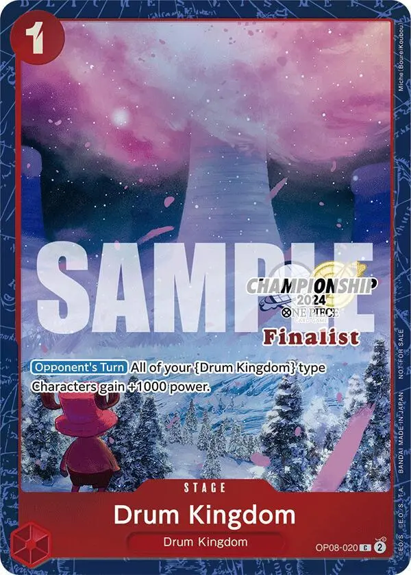 Drum Kingdom (Championship 2024 Finalist Card Set), One Piece Promotion Cards OP08-020