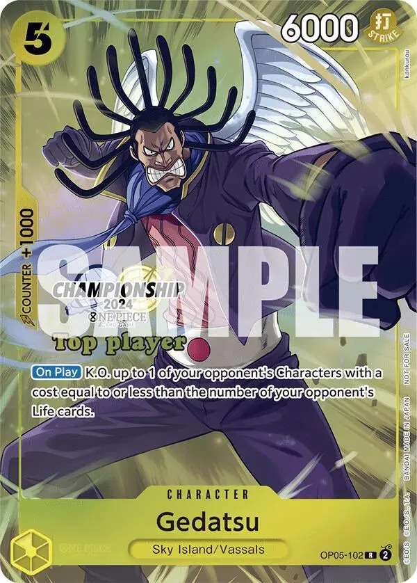 Gedatsu (Championship 2024 Top Player Pack), One Piece Promotion Cards OP05-102
