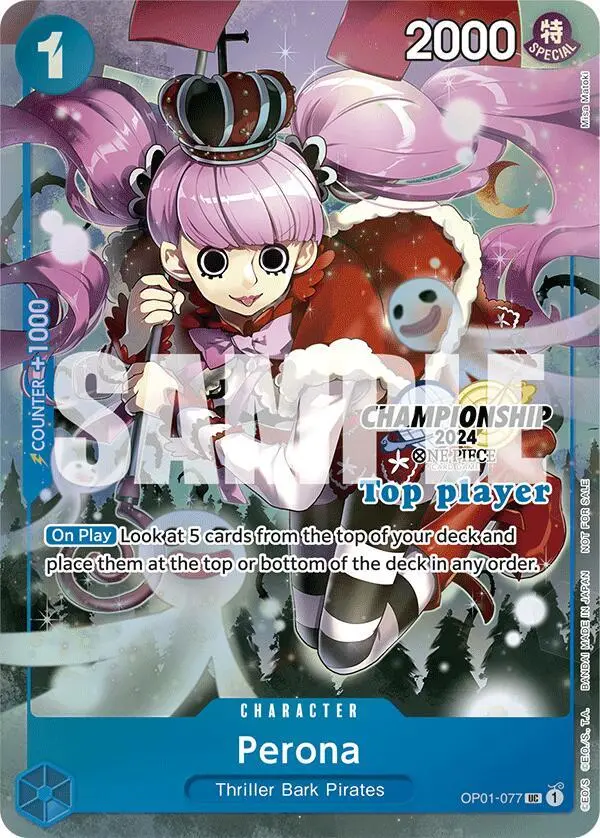 Perona (Championship 2024 Top Player Pack), One Piece Promotion Cards OP01-077