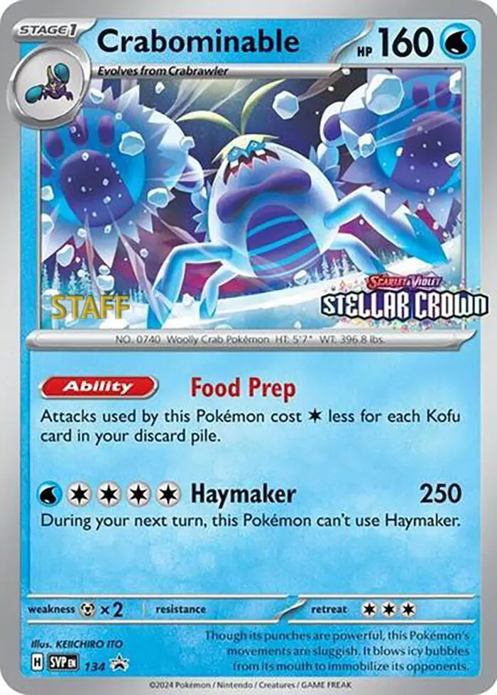 Crabominable, SVP Black Star Promos 134/142