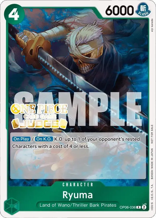 Ryuma (Judge Pack Vol. 4), One Piece Promotion Cards OP06-036