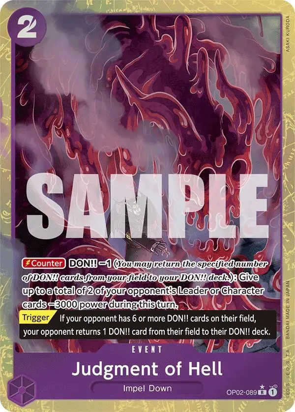 Judgment of Hell (Alt Art), Premium Booster -The Best- OP02-089
