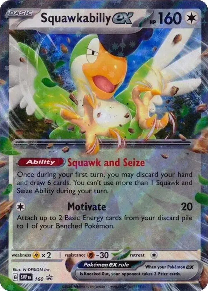 Squawkabilly ex, SVP Black Star Promos 160/225
