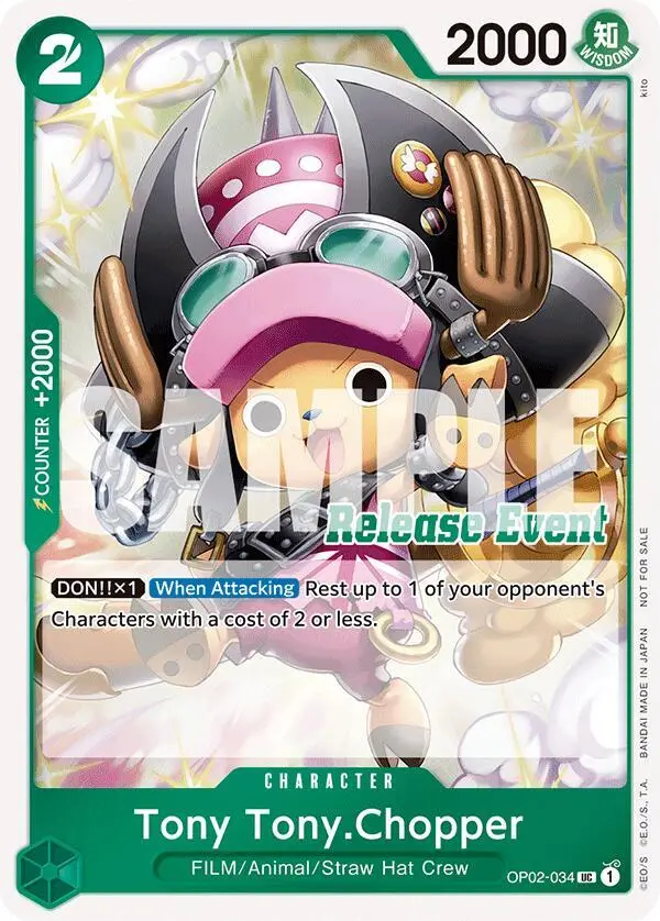 Tony Tony.Chopper (ST15 - ST20 Release Event Winner Pack), One Piece Promotion Cards OP02-034
