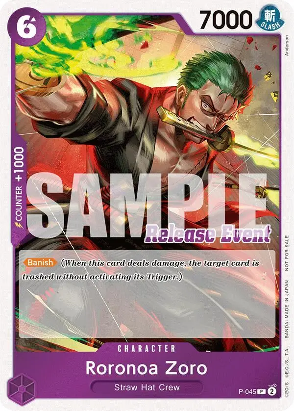 Roronoa Zoro (ST15 - ST20 Release Event Winner Pack), One Piece Promotion Cards P-045
