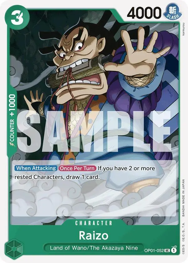 Raizo (Reprint), Premium Booster -The Best- OP01-052