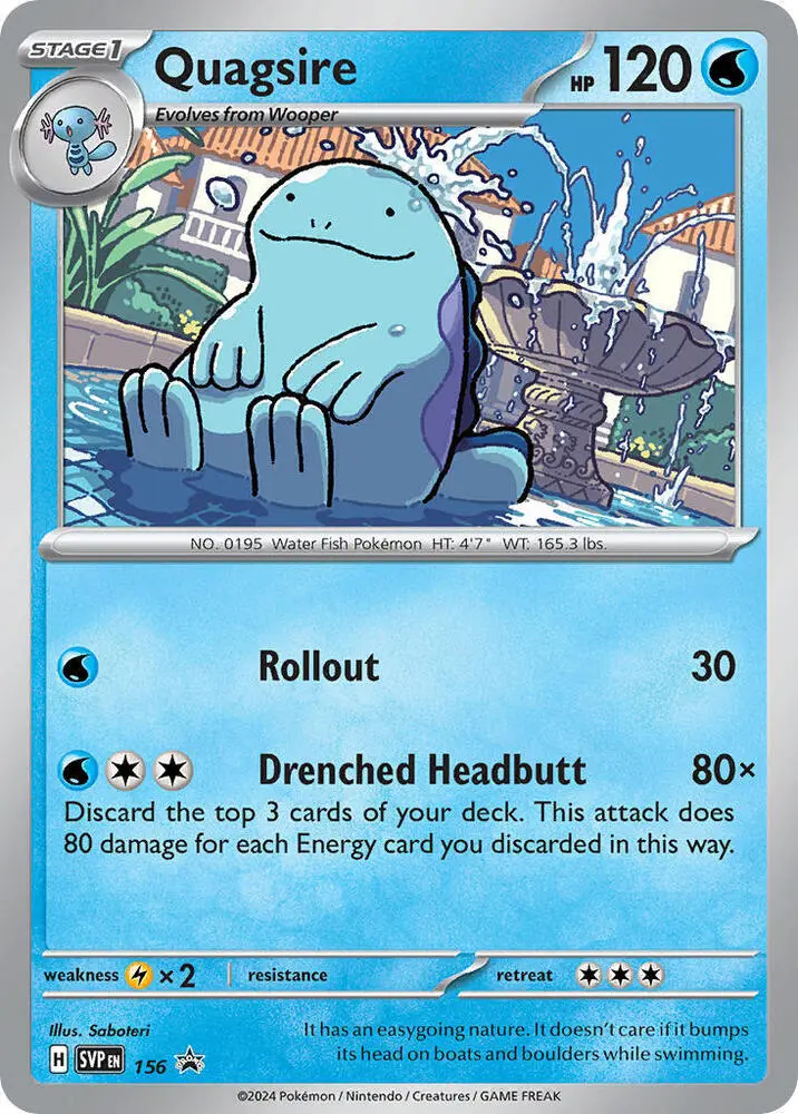 Quagsire, SVP Black Star Promos 156/225