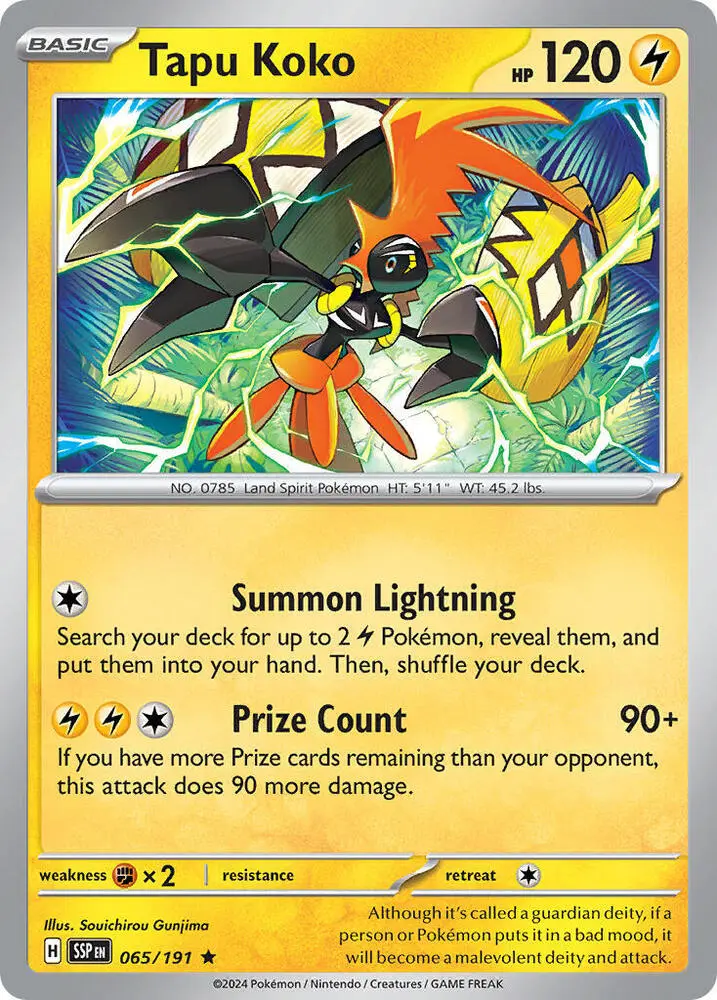 Tapu Koko - 065/191 (Non-Holo), Deck Exclusives 065/191