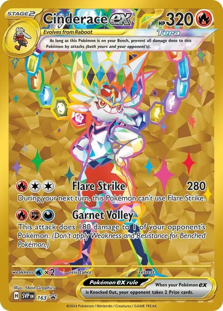 Cinderace ex, SVP Black Star Promos 163/225