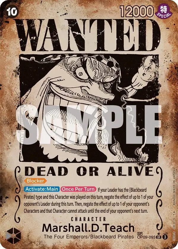 Marshall.D.Teach (Wanted Poster), Emperors in the New World OP09-093