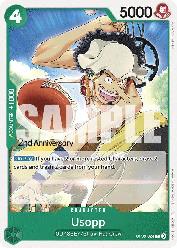Usopp, Emperors in the New World: 2nd Anniversary Tournament Cards OP09-024